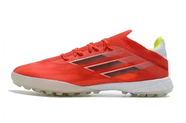 Adidas X Rouge Blanc Low-Cut Upper Synthétique Maille Turf Chaussures de Football 7