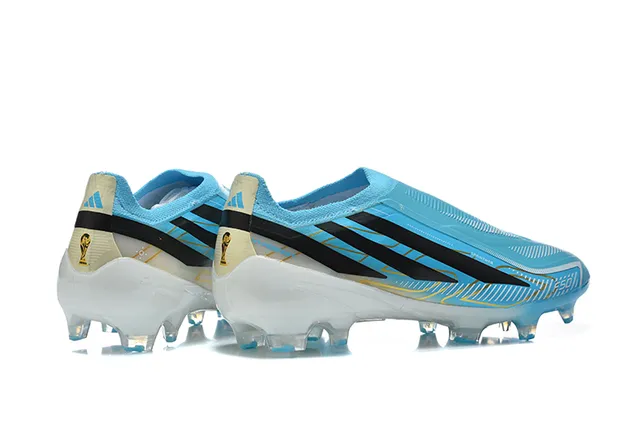 Adidas X Speedportal Light Blue Black Gold Firm-Ground Soccer Shoes 2
