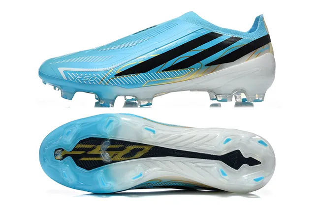 Adidas X Speedportal Light Blue Black Gold Firm-Ground Soccer Shoes 5