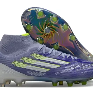 Adidas X Speedportal Purple and Neon Green Firm-Ground Soccer Shoes