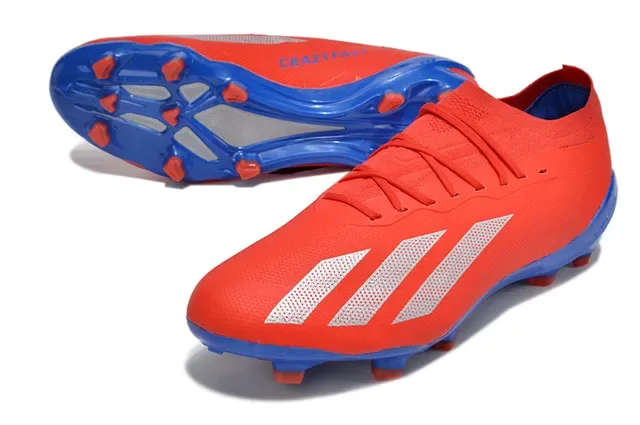 Adidas X Speedportal Rouge et Bleu Chaussures de Football pour Terrain Firme 3