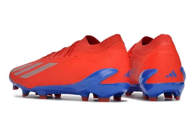 Adidas X Speedportal Rouge et Bleu Chaussures de Football pour Terrain Firme 4