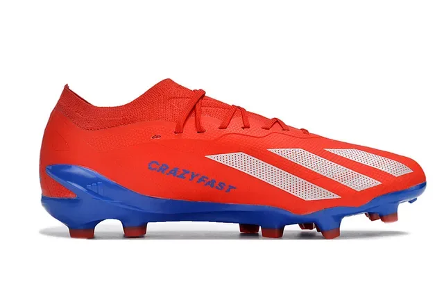 Adidas X Speedportal Rouge et Bleu Chaussures de Football pour Terrain Firme 5