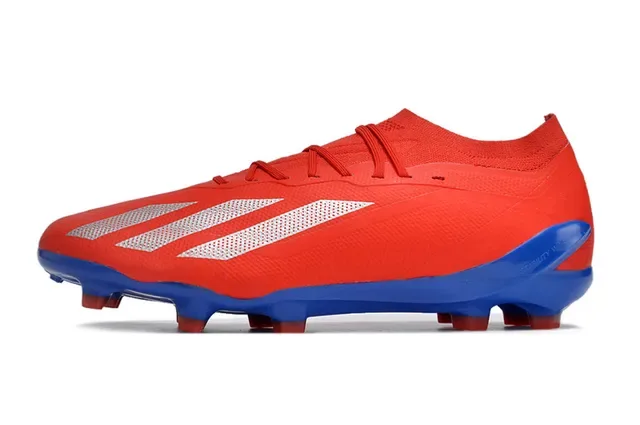 Adidas X Speedportal Rouge et Bleu Chaussures de Football pour Terrain Firme 6