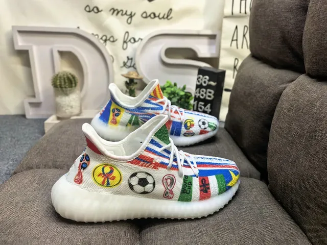 Adidas Yeezy Boost 350 V2 Multicolor Patchwork Lifestyle Sneakers 1