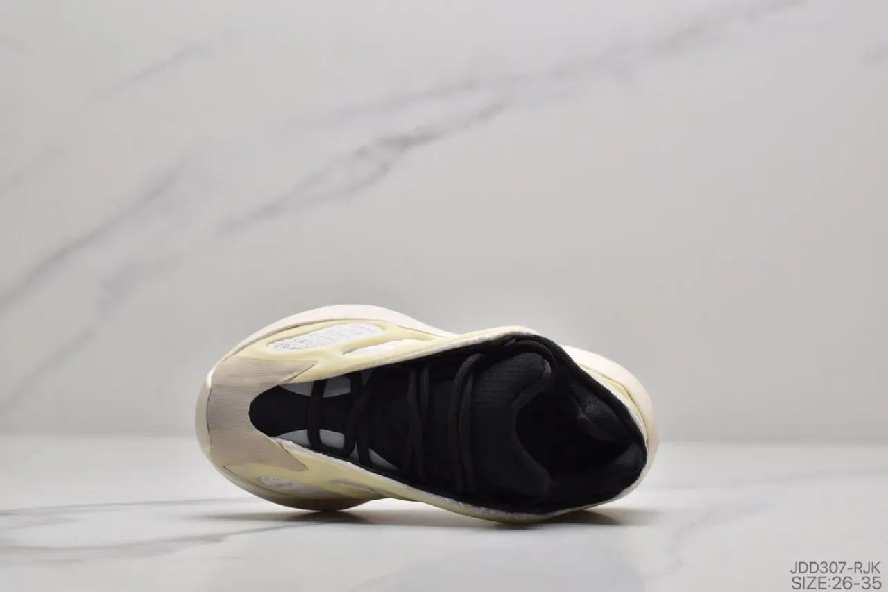 Adidas Yeezy Boost 700 भूरा काला नक्काशी मध्य तल पिंजरा ओवरले निर्माण जीवन शैली जूते 3