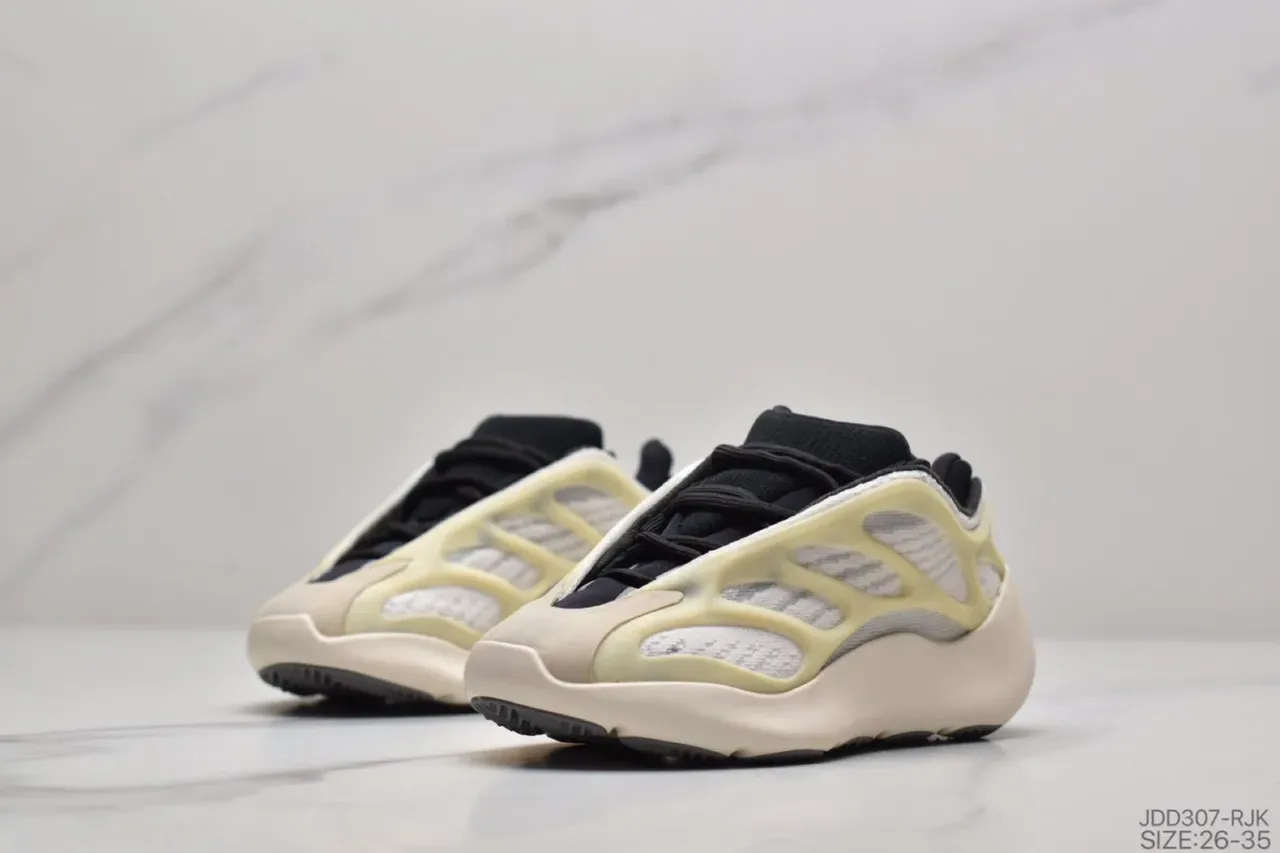 Adidas Yeezy Boost 700 भूरा काला नक्काशी मध्य तल पिंजरा ओवरले निर्माण जीवन शैली जूते 5