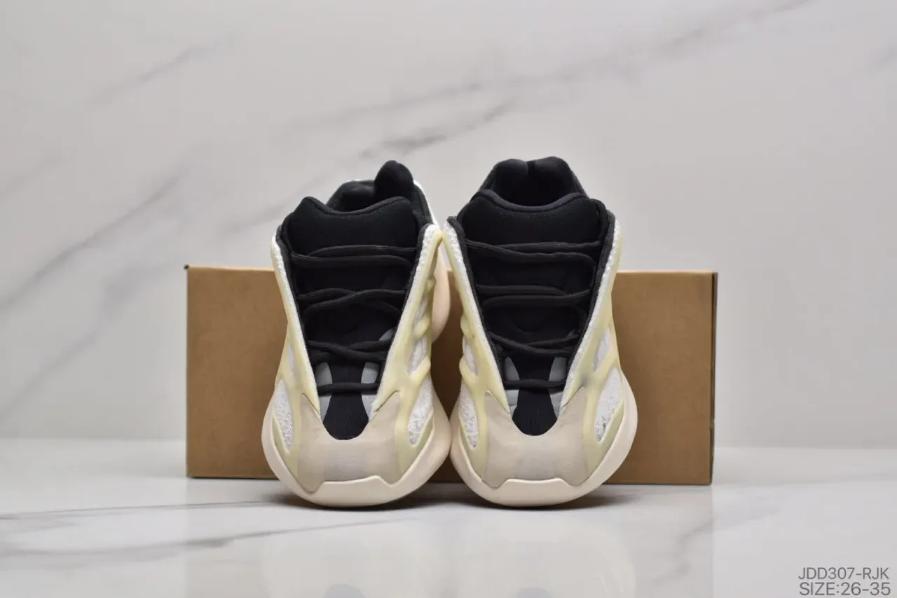 Adidas Yeezy Boost 700 भूरा काला नक्काशी मध्य तल पिंजरा ओवरले निर्माण जीवन शैली जूते 9