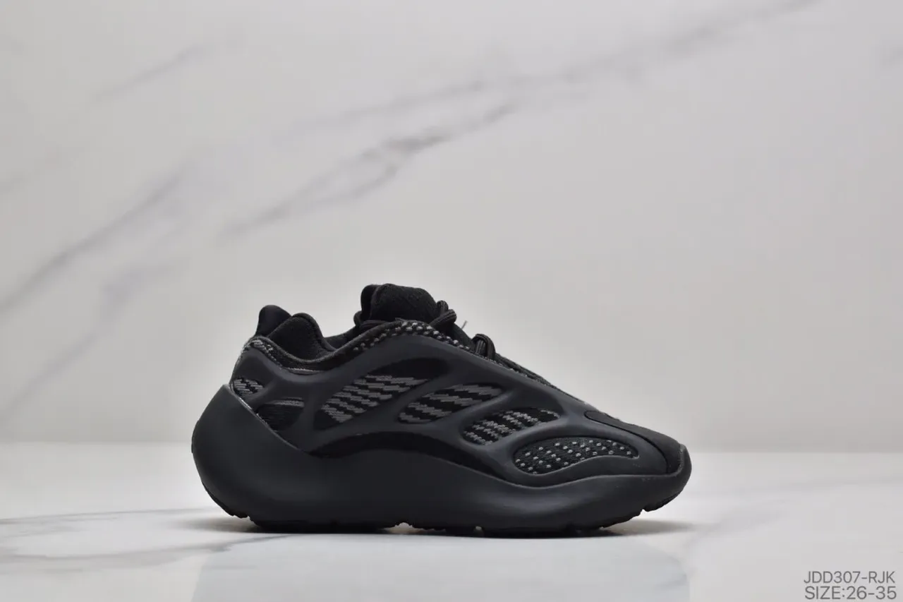 Adidas Yeezy Boost 700 भूरा काला नक्काशी मध्य तल पिंजरा ओवरले निर्माण जीवन शैली जूते 12
