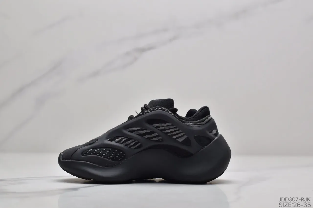 Adidas Yeezy Boost 700 भूरा काला नक्काशी मध्य तल पिंजरा ओवरले निर्माण जीवन शैली जूते 14
