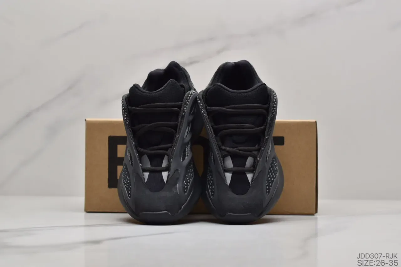 Adidas Yeezy Boost 700 भूरा काला नक्काशी मध्य तल पिंजरा ओवरले निर्माण जीवन शैली जूते 16