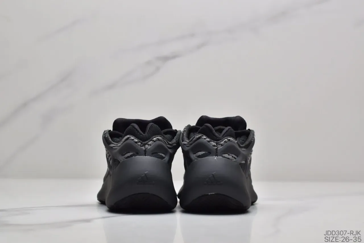 Adidas Yeezy Boost 700 भूरा काला नक्काशी मध्य तल पिंजरा ओवरले निर्माण जीवन शैली जूते 17