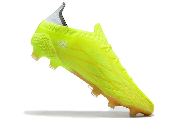 Adidas Yellow Blue Neon Gradient Upper Dark Triple Stripes Firm-Ground Soccer Shoes 3