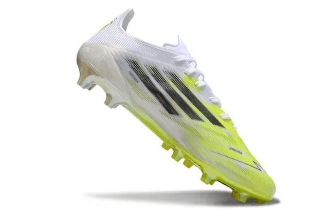 Adidas Amarelo Branco Low-Cut Upper Sintético Translucido Neón Sola Sapatos de Futebol Solo Firme 2