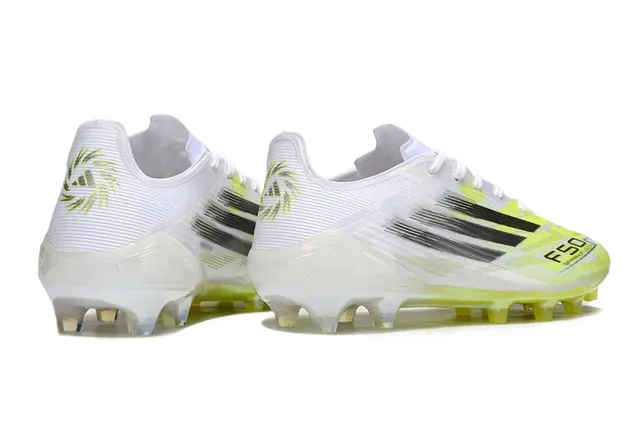 Adidas Amarelo Branco Low-Cut Upper Sintético Translucido Neón Sola Sapatos de Futebol Solo Firme 5
