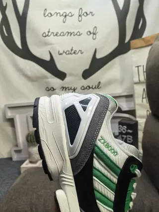 Adidas ZX8000 Gray Black Green Lifestyle Sneakers 3