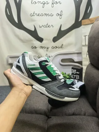 Adidas ZX8000 Gray Black Green Lifestyle Sneakers 5