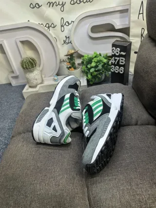 Adidas ZX8000 Gray Black Green Lifestyle Sneakers 6
