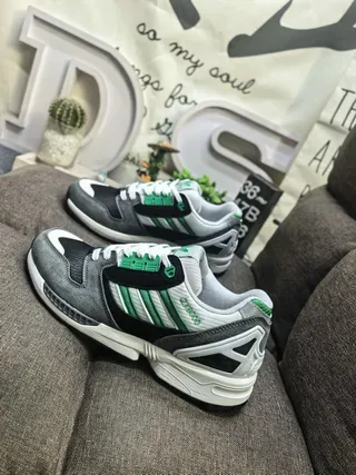 Adidas ZX8000 Gray Black Green Lifestyle Sneakers 7