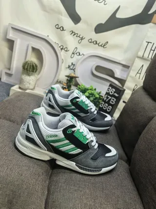 Adidas ZX8000 Gray Black Green Lifestyle Sneakers 9