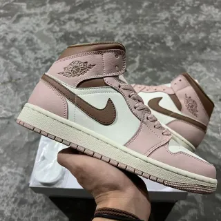 Air Jordan 1 High Dusty Pink Brown Basketball Shoes