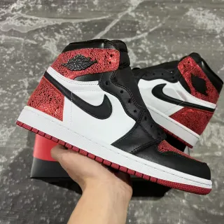 Air Jordan 1 High Mesh Red Black White Basketball Shoes