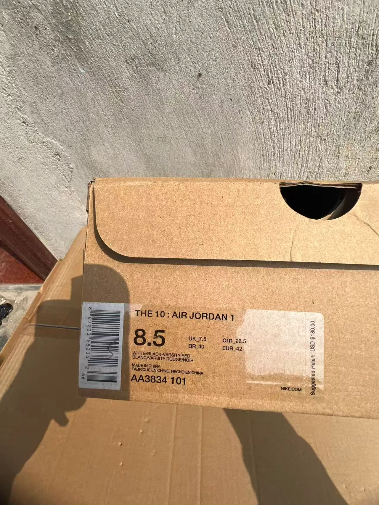 Air Jordan 1 Off-White x Nike 'University Red' Chaussures de basketball déconstruites 10