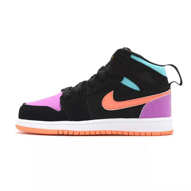 Air Jordan 1 Retro High Red White Black Blue Basketball Shoes 8