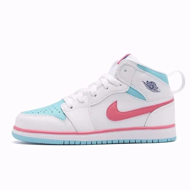Air Jordan 1 Retro High Red White Black Blue Basketball Shoes 9
