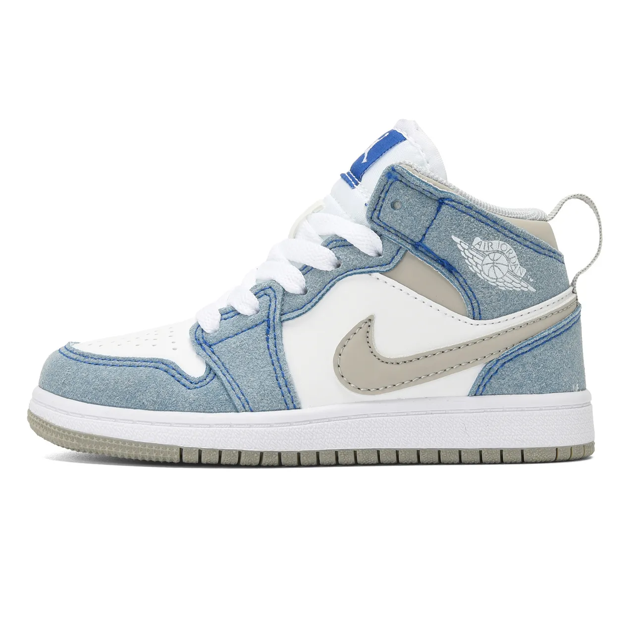 Air Jordan 1 Retro High Red White Black Blue Basketball Shoes 19