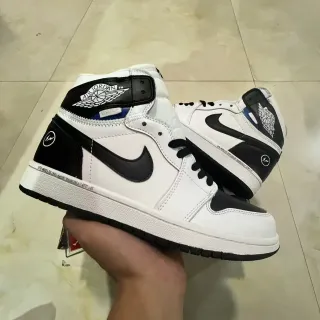 Air Jordan 1 白黑 高帮 皮革和合成材料鞋面 篮球鞋
