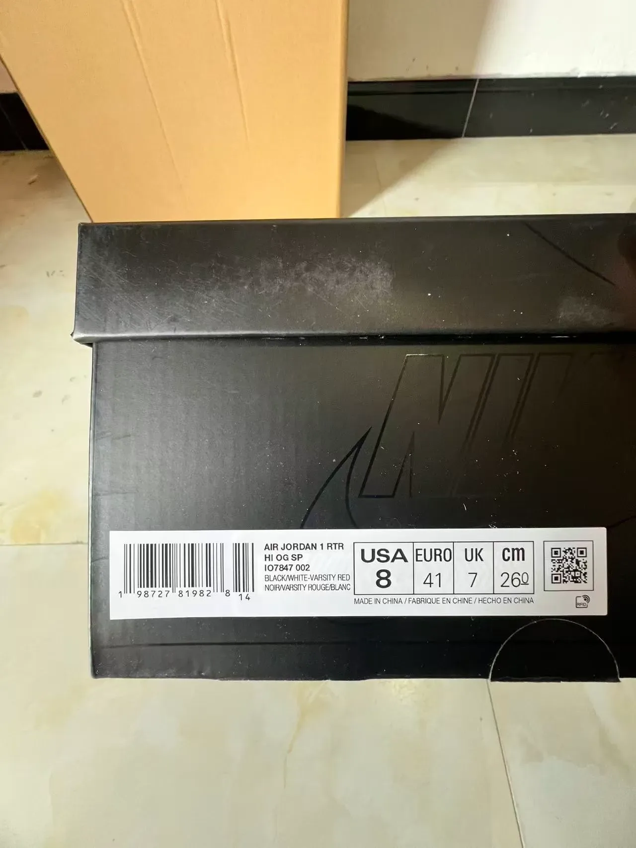 Air Jordan 1 Chaussures de Basket Blanc Bleu Hautes en Cuir 10