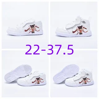 Air Jordan 1 White Multicolor Low-Top Strap-Closure Lifestyle Sneakers