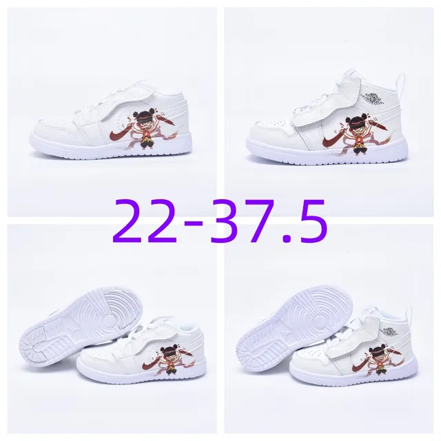 Air Jordan 1 White Multicolor Low-Top Strap-Closure Lifestyle Sneakers 1