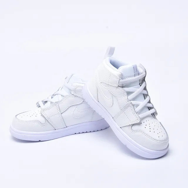 Air Jordan 1 White Multicolor Low-Top Strap-Closure Lifestyle Sneakers 8