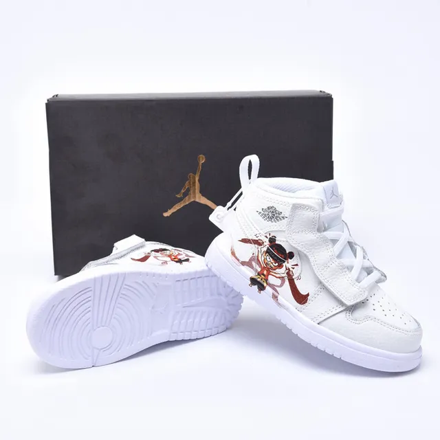 Air Jordan 1 White Multicolor Low-Top Strap-Closure Lifestyle Sneakers 10