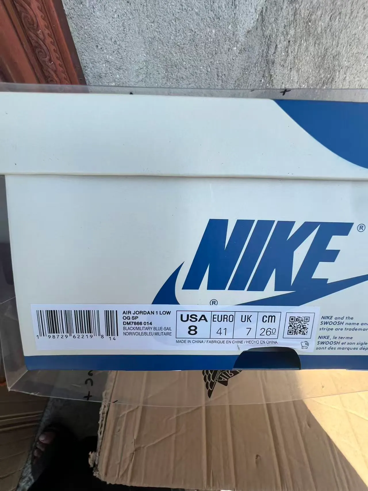 Air Jordan 1 x Fragment Design Cactus Jack Black White Royal Blue Basketball Shoes 10
