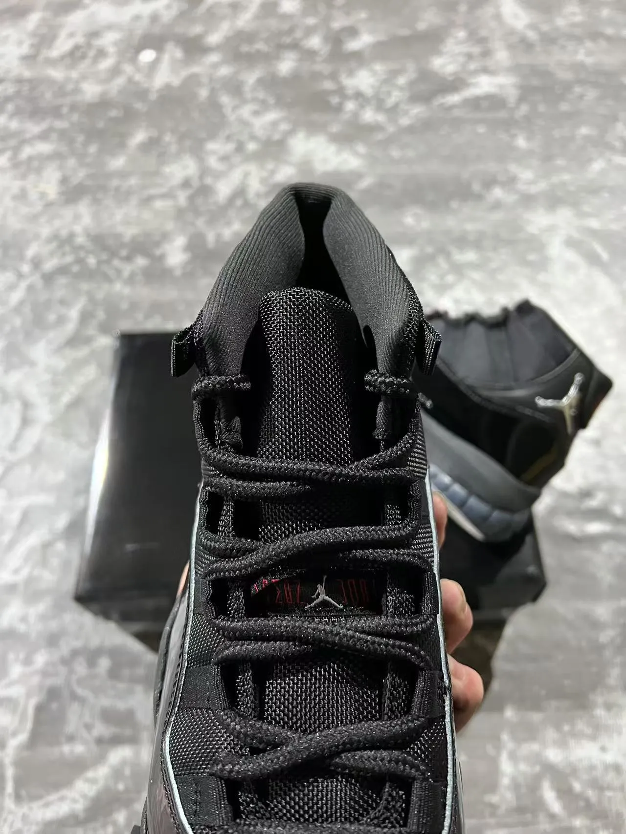 Air Jordan 11 Black Patent Leather Basketball Shoes 4