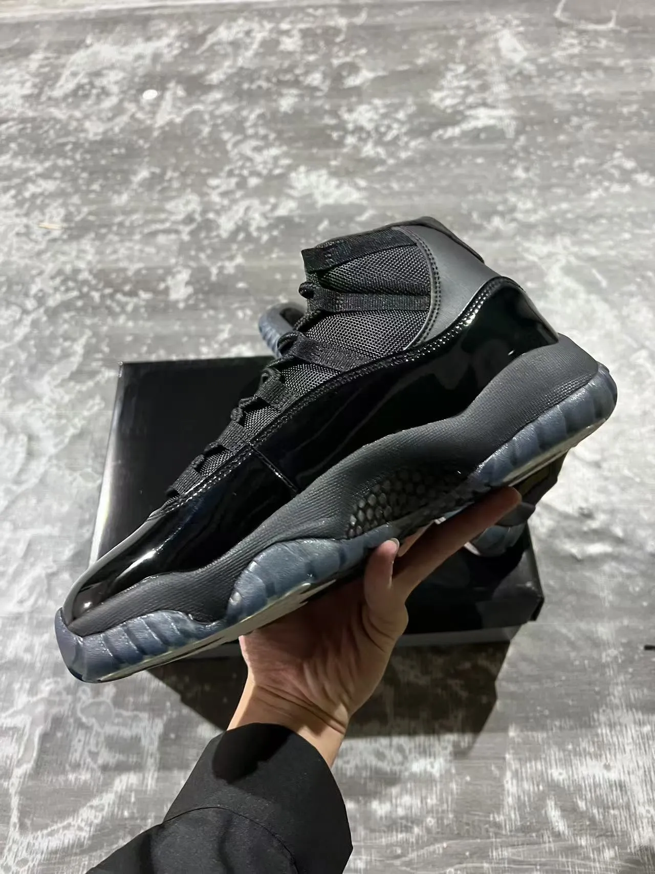 Air Jordan 11 Black Patent Leather Basketball Shoes 5