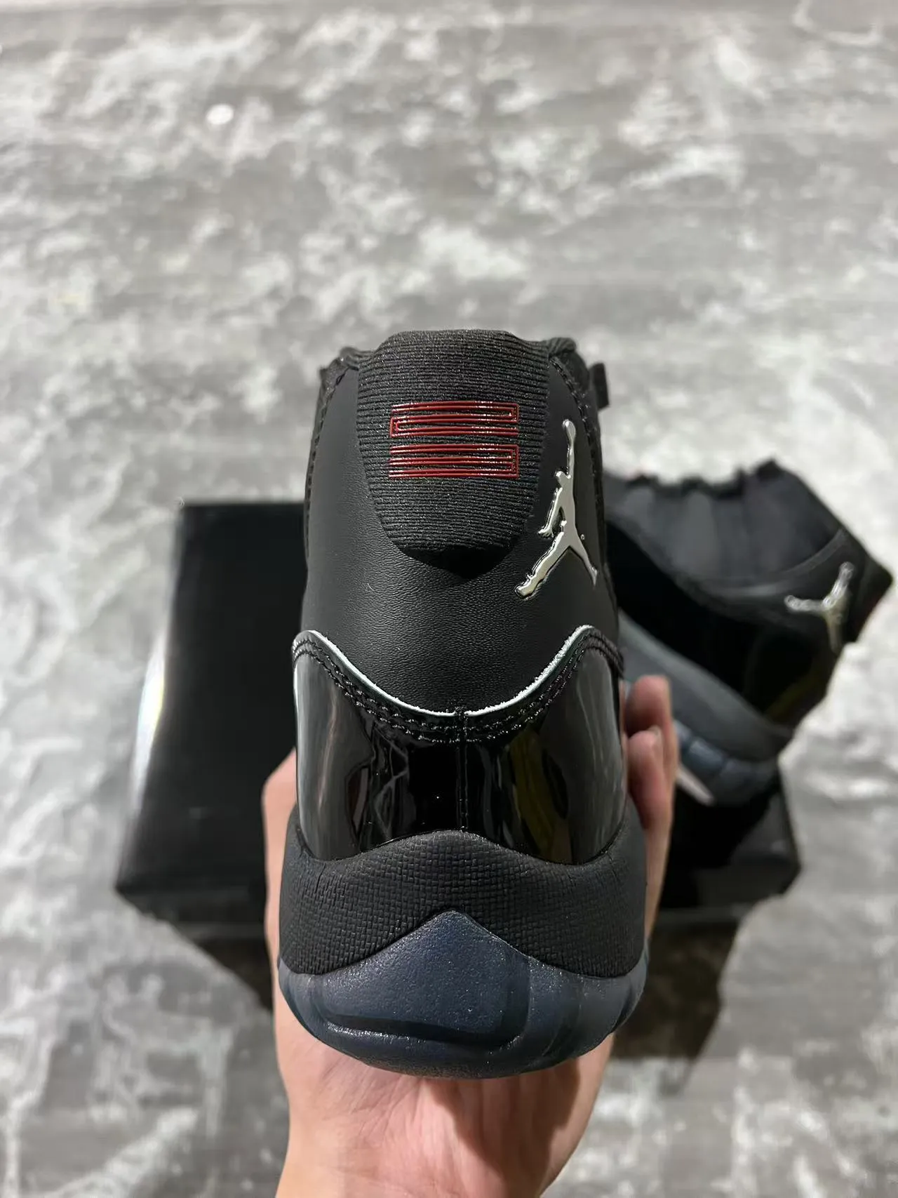 Air Jordan 11 Black Patent Leather Basketball Shoes 8