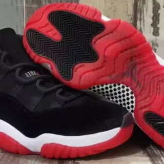 Air Jordan 11 Black Red Basketball Shoes