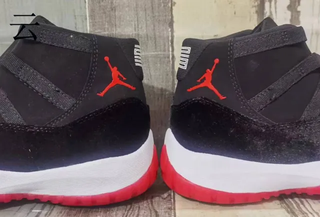 Air Jordan 11 Black Red Basketball Shoes 3