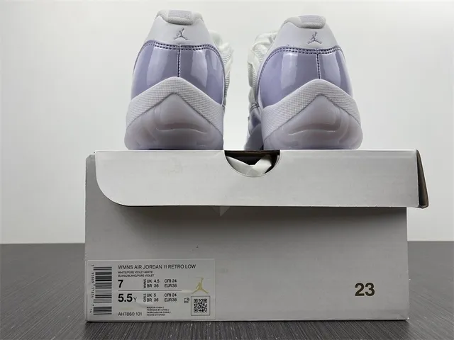 Air Jordan 11 Lavender Patent Leather Basketball Shoes 14