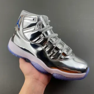 Air Jordan 11 Plateado Metálico Morado Zapatos de Baloncesto