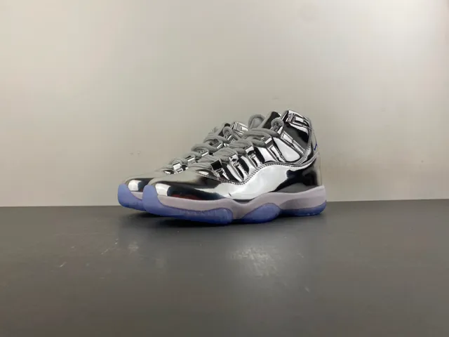 Air Jordan 11 Metallic Silver Purple Basketball Shoes 11