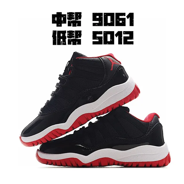 Air Jordan 11 White Red Patent Leather Basketball Shoes 6