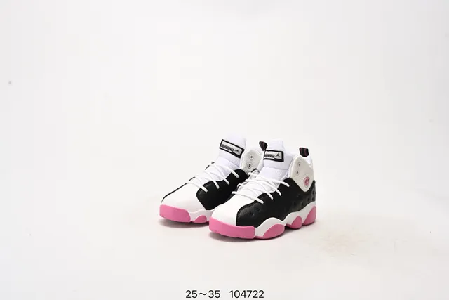 Air Jordan 12 Retro Black White Pink Basketball Shoes 11