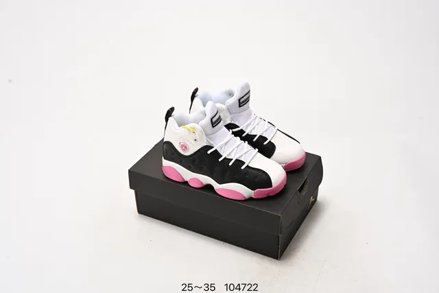 Air Jordan 12 Retro Black White Pink Basketball Shoes 12