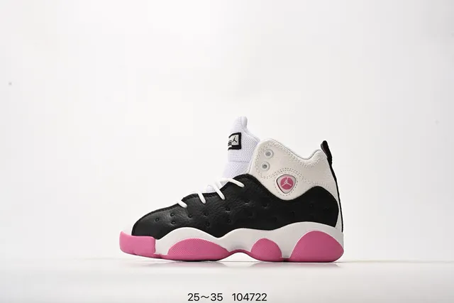 Air Jordan 12 Retro Black White Pink Basketball Shoes 13