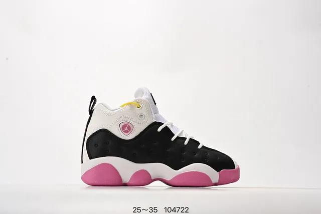 Air Jordan 12 Retro Black White Pink Basketball Shoes 14